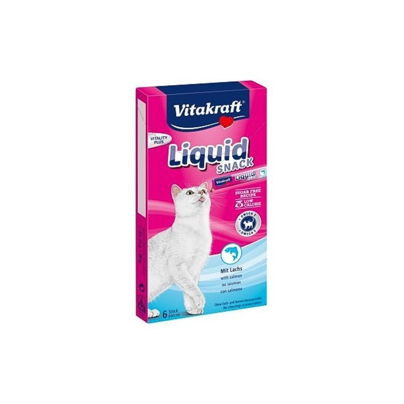 Vitakraft Cat liquid snack salmón con omega3 90g Vitakraft - 1