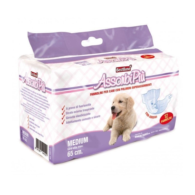 Record pañal polímeros talla M hasta 65 cm 12 uds Bestbone - 1