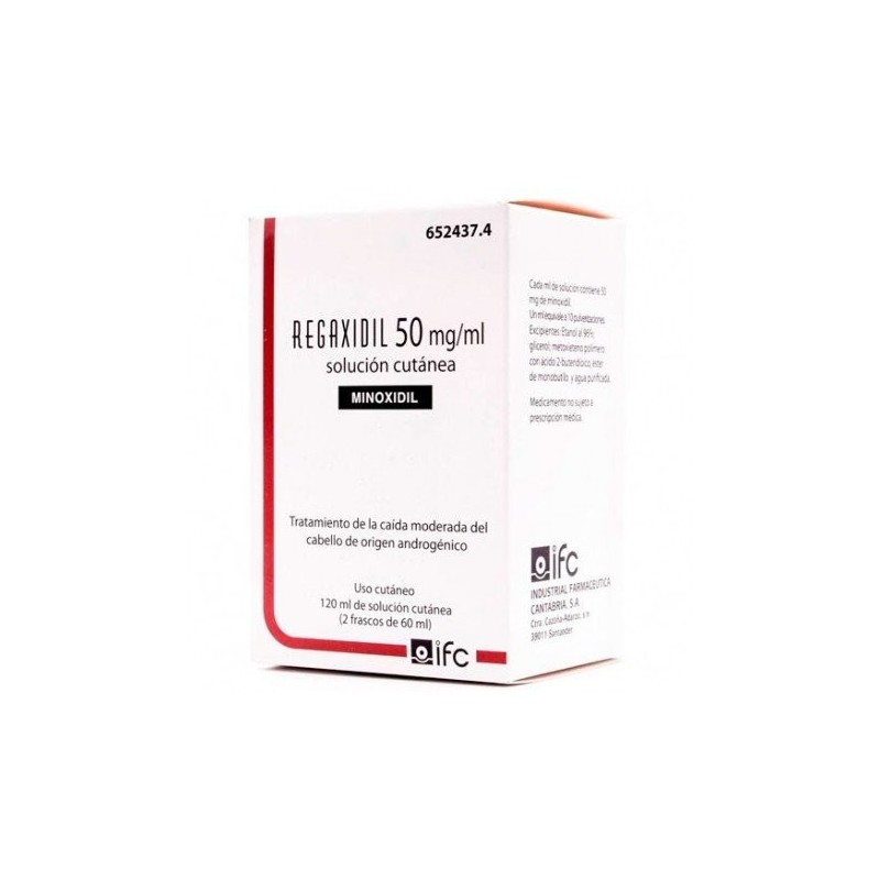 Regaxidil 50mg/ml Solución Cutánea 2 frascos 60ml Regaxidil - 1