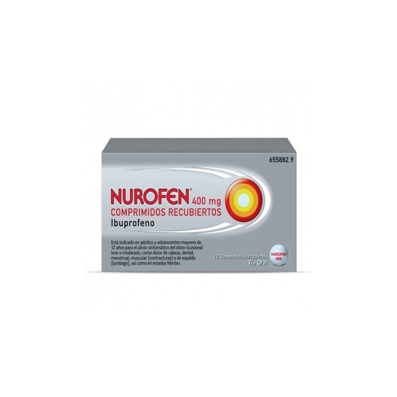 Ibuprofeno Nurofen 400mg 12 Comprimidos Recubiertos Nurofen - 1