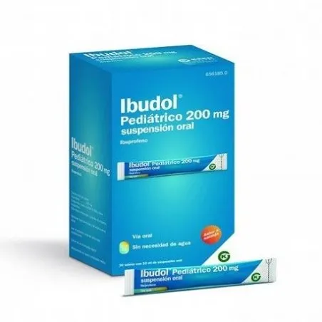 Ibudol 200mg Pedi&aacute;trico 20 Sobres 10ml de Suspensi&oacute;n Oral Ibudol - 1