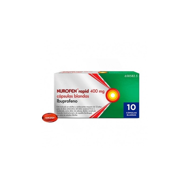 Ibuprofeno Nurofen Rapid 400mg 10 Cápsulas Blandas Nurofen - 1