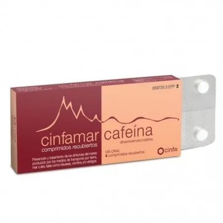 Cinfamar Cafe&iacute;na 50/50mg 4 Comprimidos Cinfamar - 1