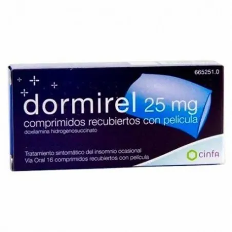 Dormirel 25mg 16 Comprimidos Recubiertos Dormirel - 1