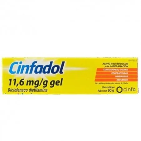 Cinfadol (Diclofenaco) 10 mg/g Gel T&oacute;pico 60g Cinfadol - 1