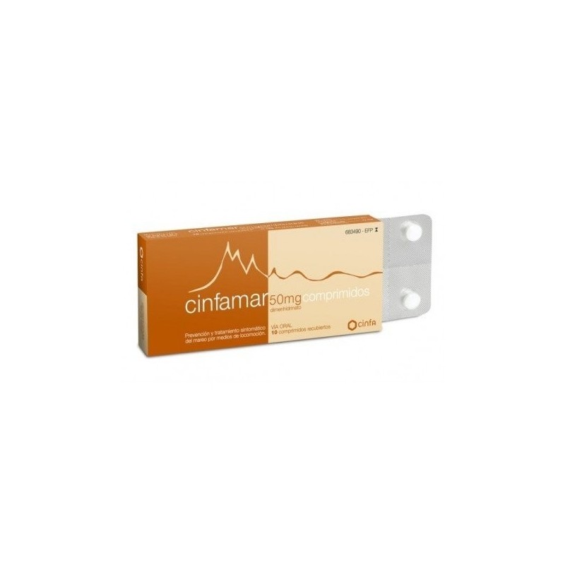 Cinfamar 50 mg 10 Comprimidos Recubiertos Cinfamar - 1