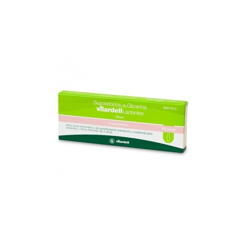 Supositorios Glicerina Vilardell Lactantes 0.92g 6 Supositorios Blister Vilardell - 1