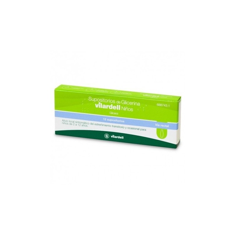 Supositorios Glicerina Vilardell Infantil 1.58g 12 Supositorios Blister Vilardell - 1