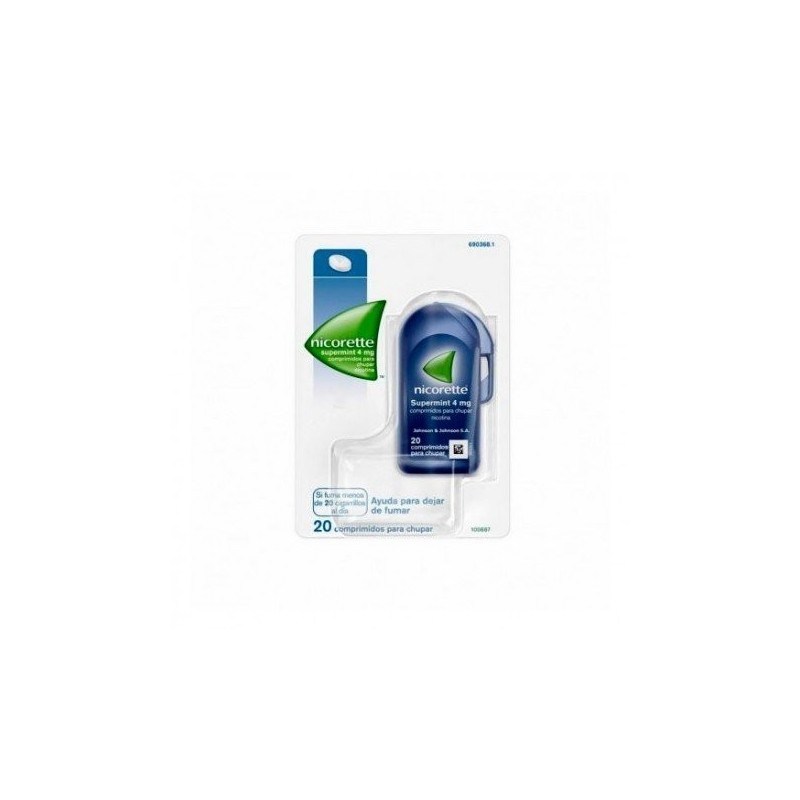 Nicorette Supermint 4mg 20 Comprimidos para Chupar Nicorette - 1