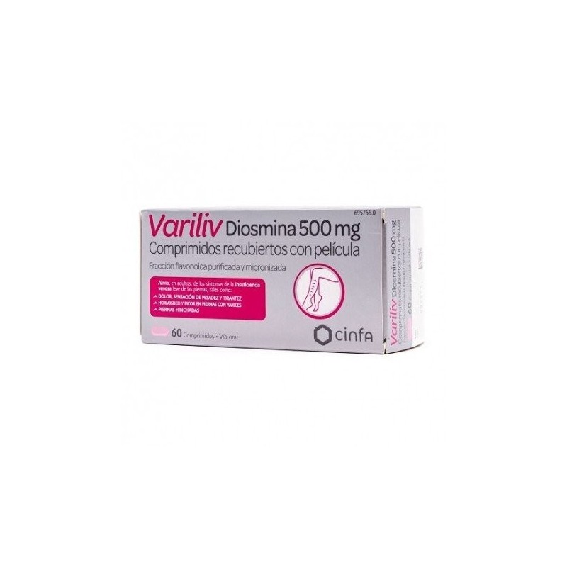 Variliv Diosmina 500mg 60 Comprimidos Recubiertos Variliv - 1