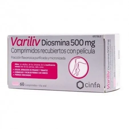 Variliv Diosmina 500mg 60 Comprimidos Recubiertos Variliv - 1
