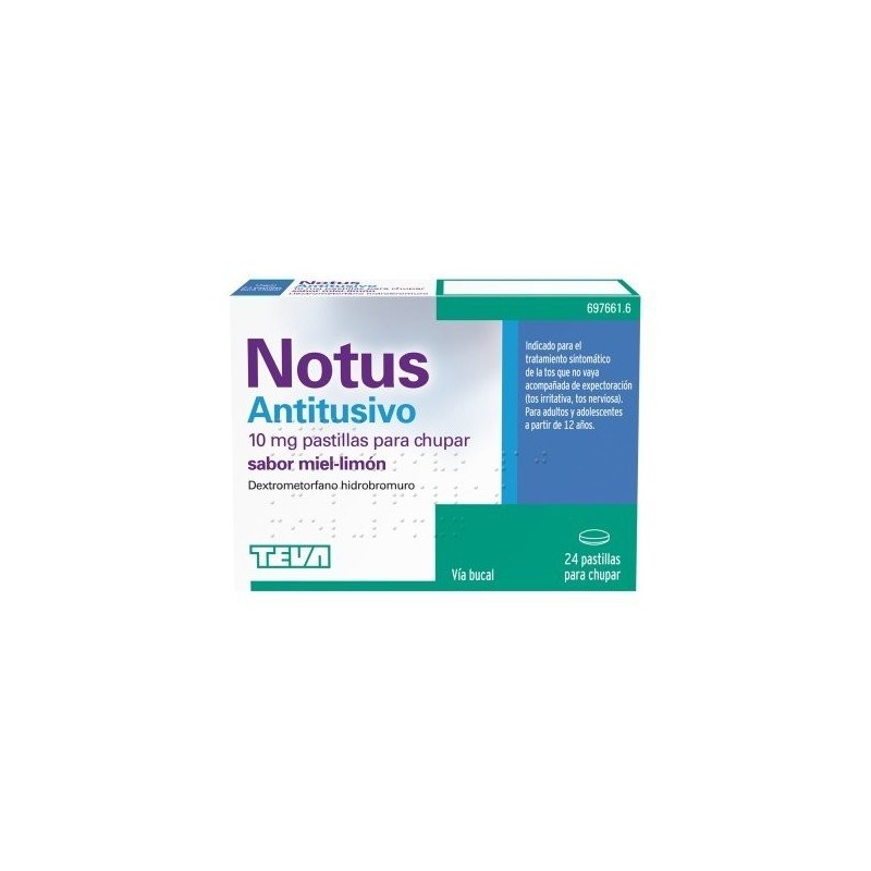 Notus Antitusivo 10 mg pastillas para chupar sabor miel-limón Notus - 1