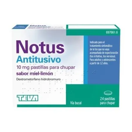 Notus Antitusivo 10 mg pastillas para chupar sabor miel-lim&oacute;n Notus - 1