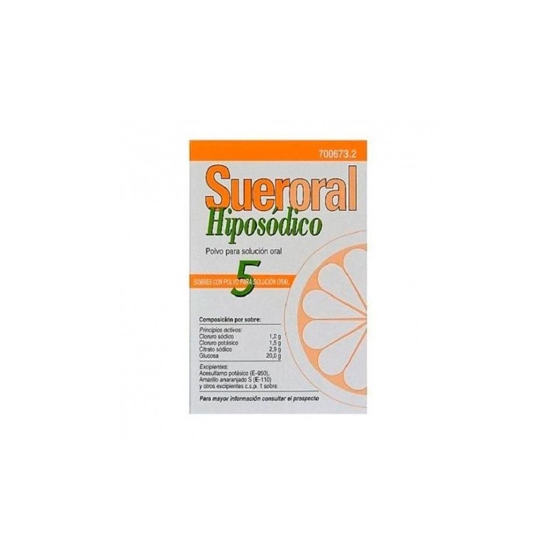 Sueroral Hiposódico 5 Sobres Polvo Solución Oral Sueroral - 1