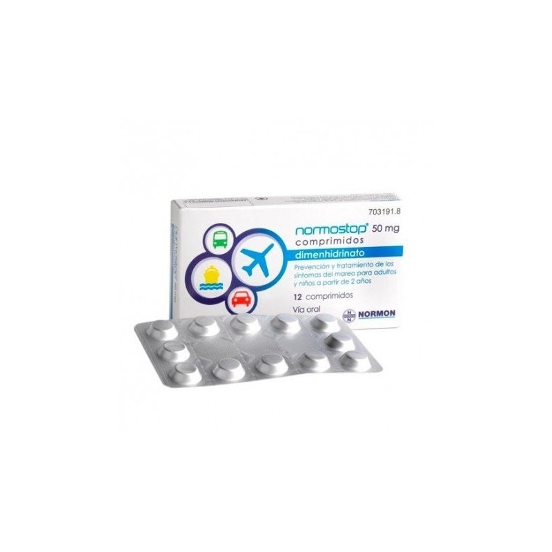 Normostop 50mg 12 Comprimidos Recubiertos Al/Al Normostop - 1