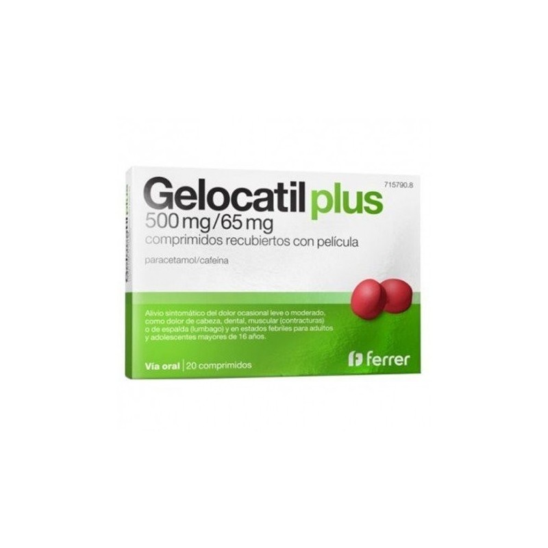 Gelocatil Plus 500mg/65mg Comprimidos Recubiertos Gelocatil - 1