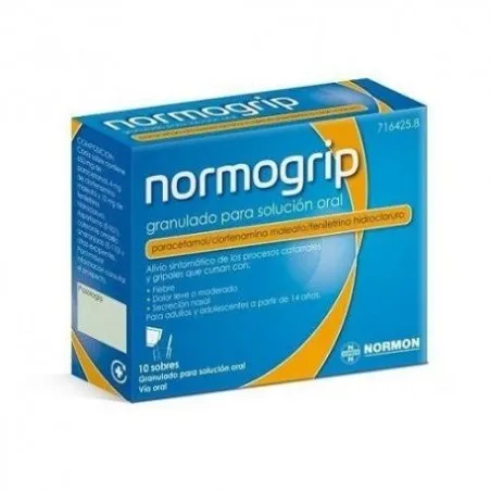 Normogrip 650/4/10 Mg 10 Sobres Granulado Soluci&oacute;n Oral Normogrip - 1