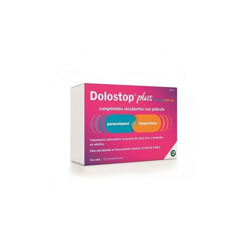 Dolostop Plus 500mg/150mg 16 Comprimidos Dolostop - 1