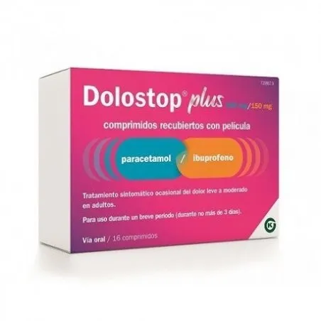 Dolostop Plus 500mg/150mg 16 Comprimidos Dolostop - 1