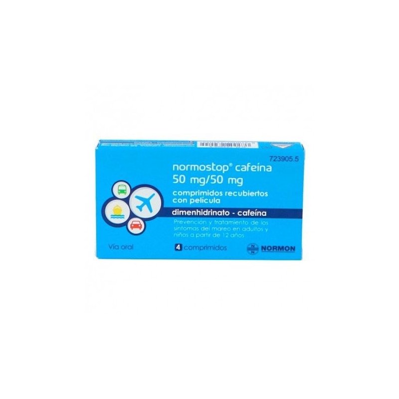 Normostop Cafeina 50/50mg 4 Comprimidos Normostop - 1