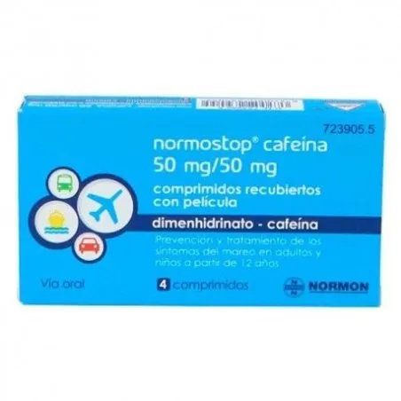 Normostop Cafeina 50/50mg 4 Comprimidos Normostop - 1