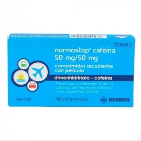 Normostop Cafe&iacute;na 50/50mg 12 Comprimidos Normostop - 1