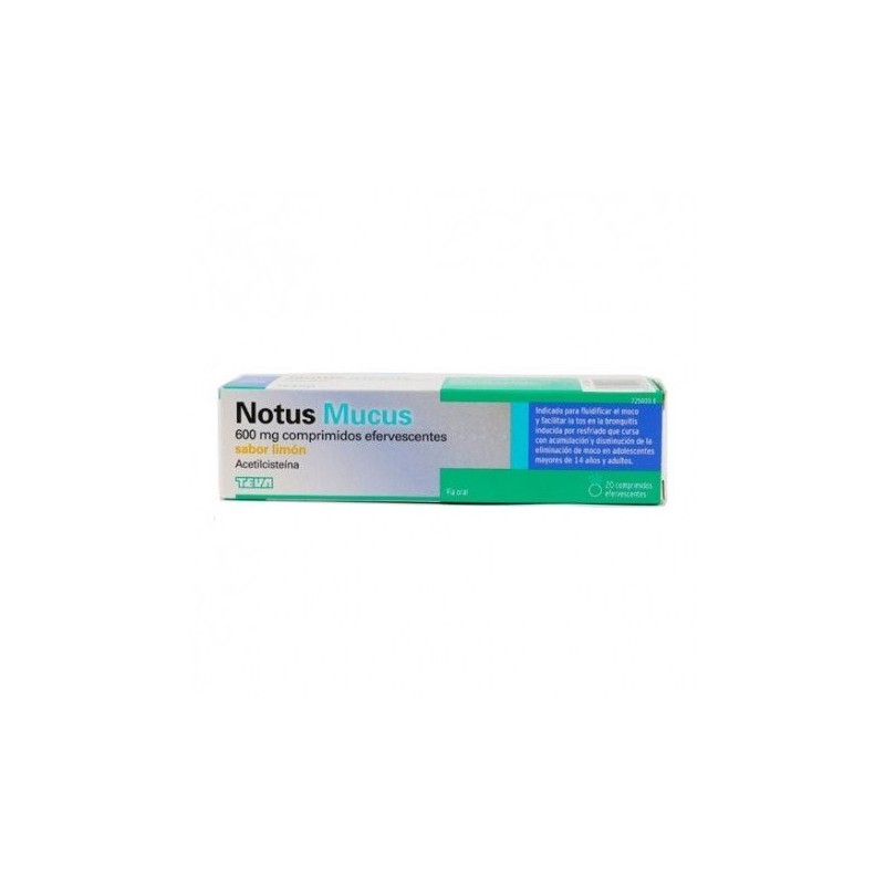 Notus Mucus 600 mg Limón 20 Comprimidos Efervescentes Notus - 1