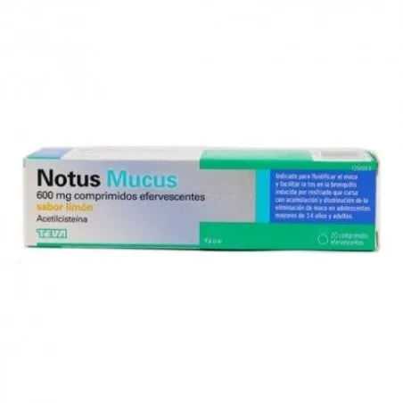 Notus Mucus 600 mg Lim&oacute;n 20 Comprimidos Efervescentes Notus - 1
