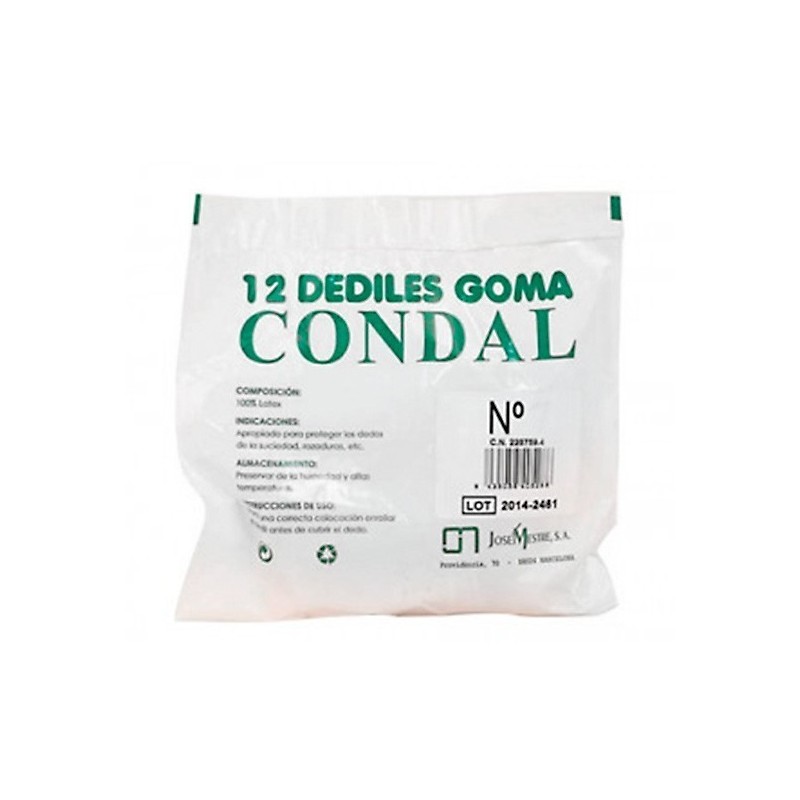 Dedil condal goma n7 pulgar 12uds José Mestre - 1