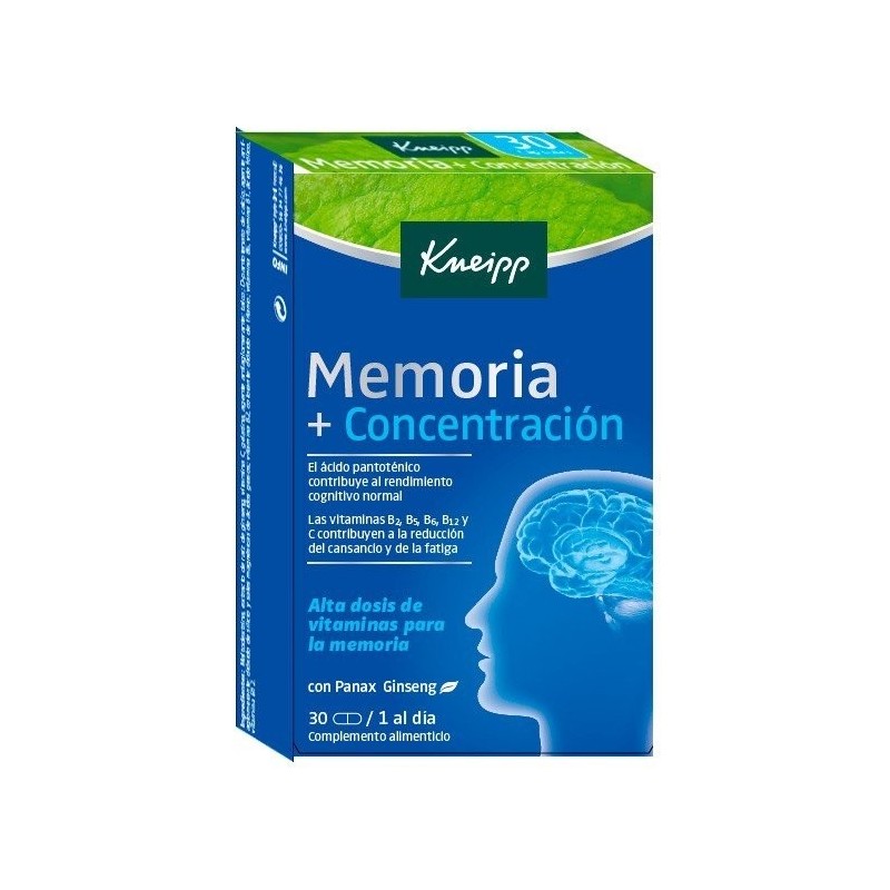 Hartmann memoria y concentración 30 cápsulas Kneipp - 1