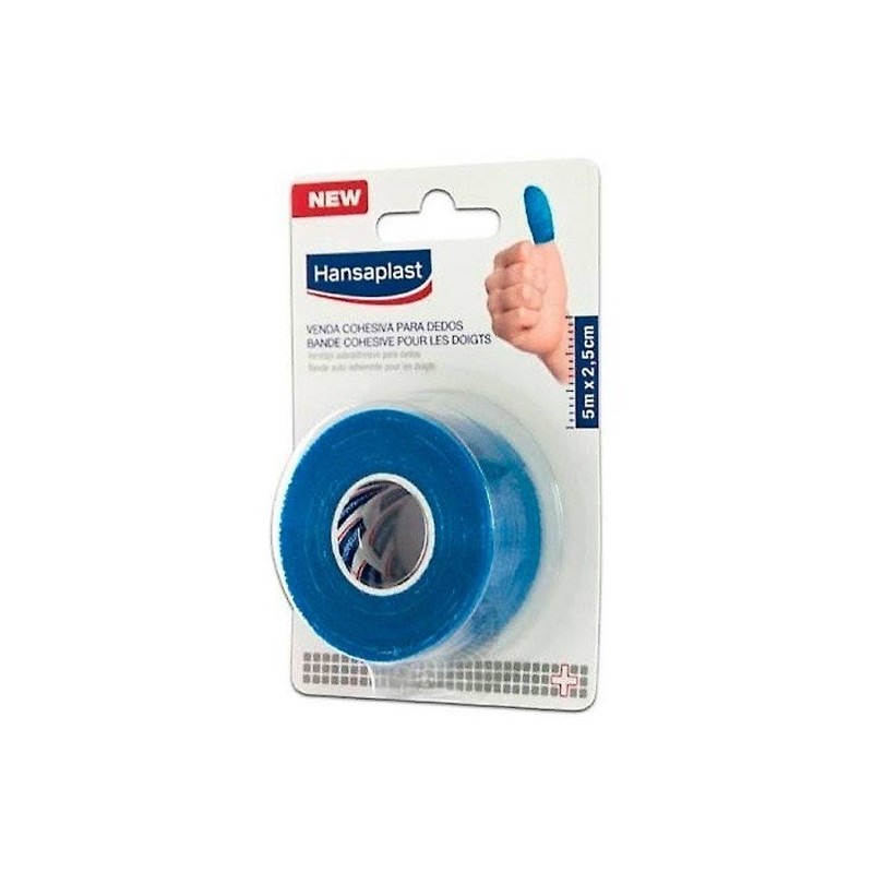 Hansaplast venda cohesiva dedos 5x2,5 azul Hansaplast - 1
