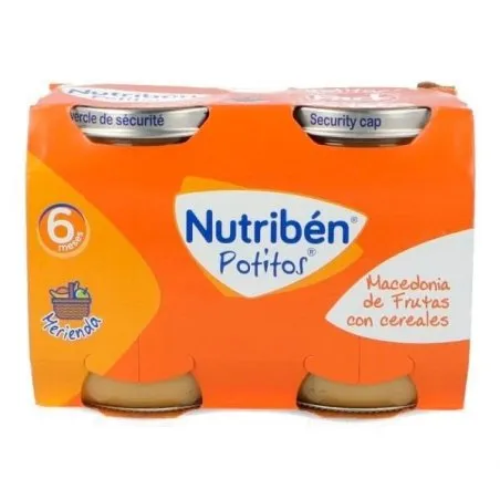 Nutrib&eacute;n potitos macedonia de frutas con cereales 2x190g Nutriben - 1