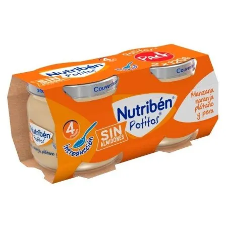 Nutrib&eacute;n potito introducci&oacute;n a las multifrutas manzana, naranja, pl&aacute;tano 2x120g Nutriben - 1