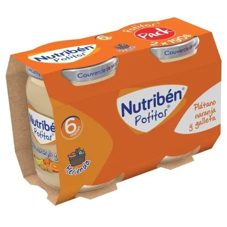 Nutrib&eacute;n potitos maranja y galleta 2x190g Nutriben - 1