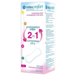 2 en 1 protegeslips maxi plus 24 uds Farmaconfort - 1