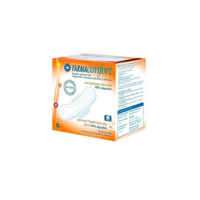 Compresa farmaconfort dia algodon 10und. Farmaconfort - 1