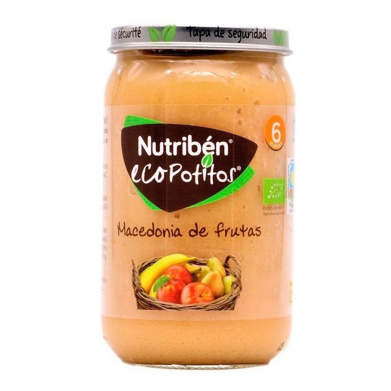 Nutribén ecopotitos macedonia de frutas sin almidones, 235g Nutriben - 1
