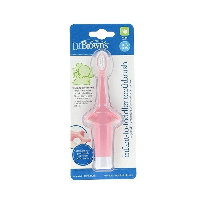 Dr. brown´s cepillo de dientes rosa 0-3 años Dr.Brown'S - 1