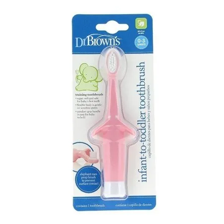 Dr. brown&acute;s cepillo de dientes rosa 0-3 a&ntilde;os Dr.Brown'S - 1