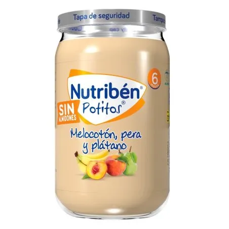 Nutrib&eacute;n potitos melocot&oacute;n, pera y platano 235g Nutriben - 1