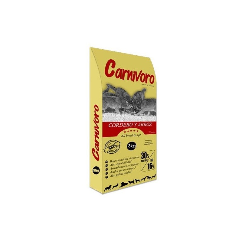 Carnívoro carnívoro cordero y arroz 3kg Carnívoro - 1