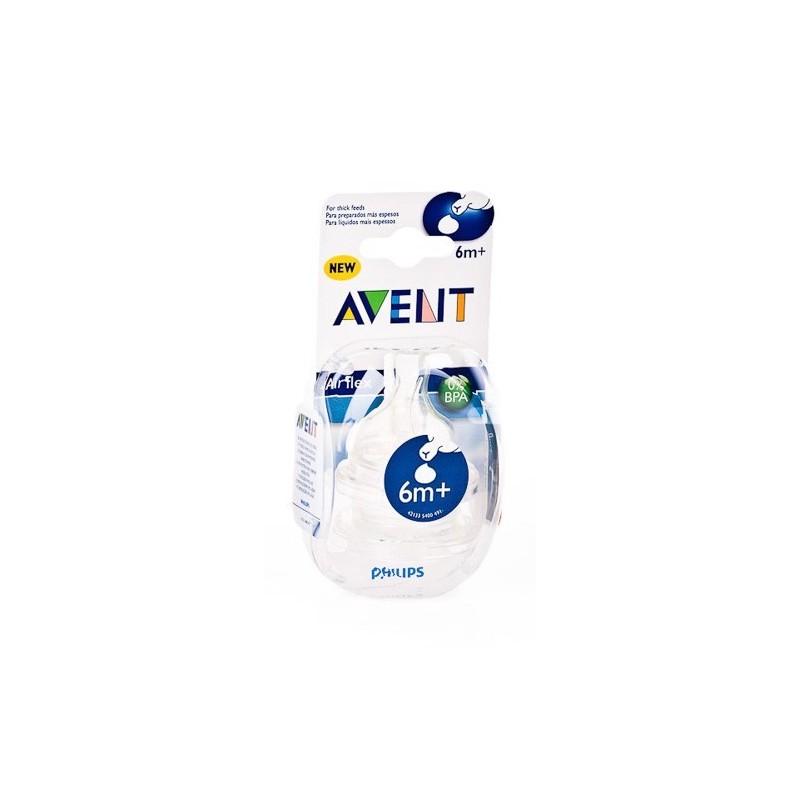 Avent classic tetina liquidos espesos +6m 2und Avent - 1