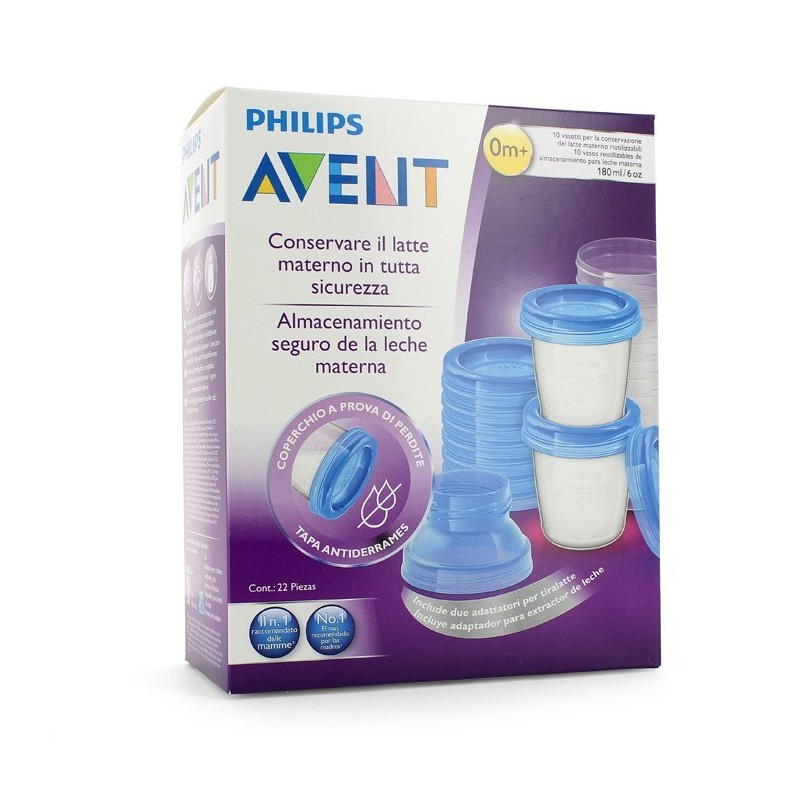 Avent Recipientes leche materna 10uds Avent - 1