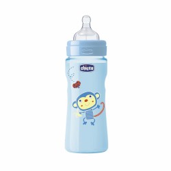 Chicco Biberón pp silicona flujo rápido azul 330ml Chicco - 1