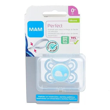 Mam baby chupete azul silicona perfect 0+ Magion - 1