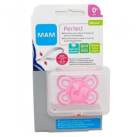 Mam baby chupete rosa silicona perfect 0+ Magion - 1