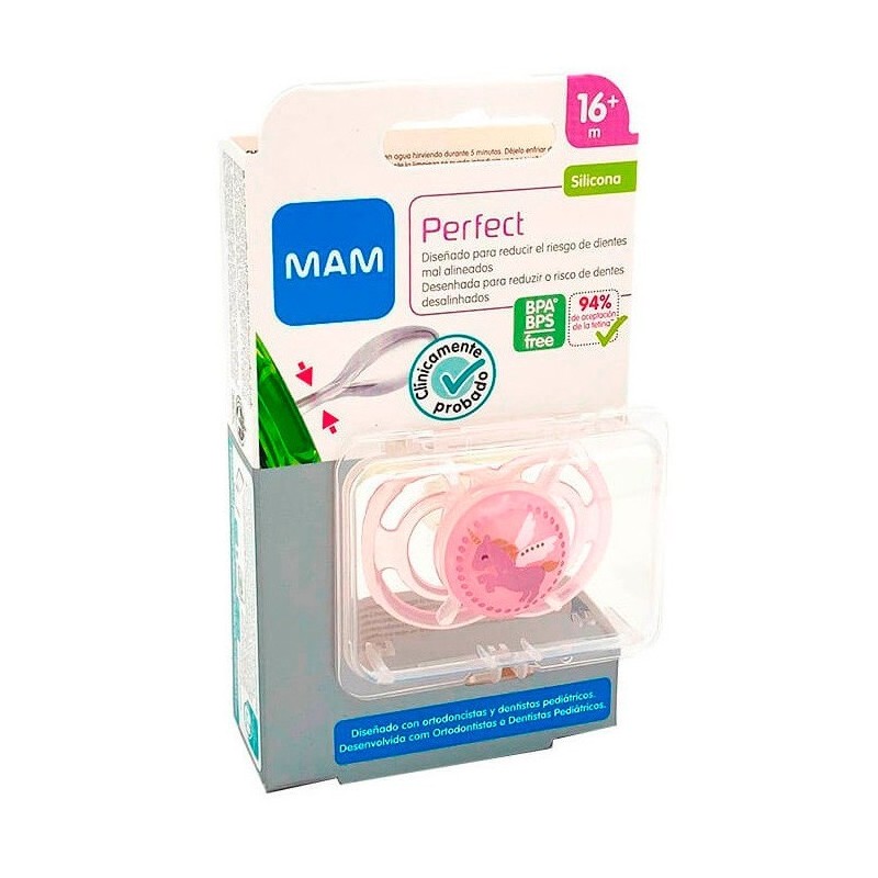 Mam baby chupete rosa de silicona perfect 16+ Magion - 1