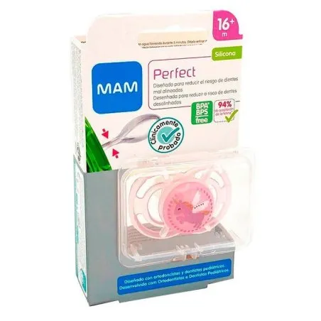 Mam baby chupete rosa de silicona perfect 16+ Magion - 1