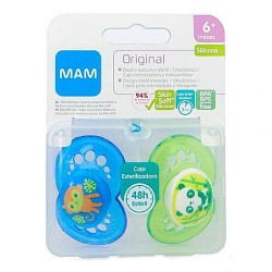 Mam baby chupete azul silicona original 6+ Magion - 1
