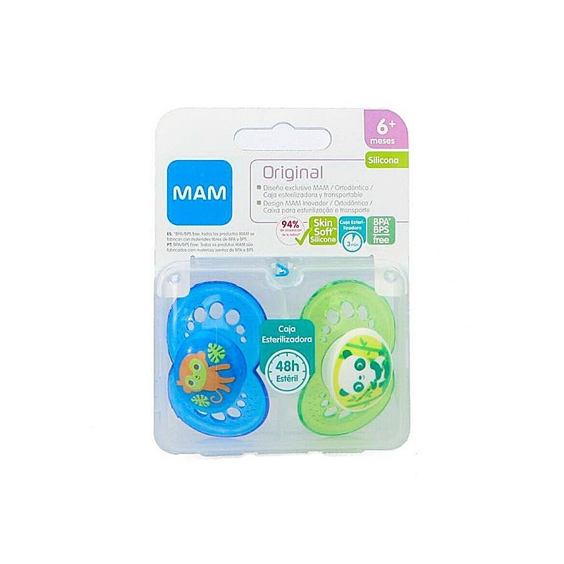 Mam baby chupete azul silicona original 6+ Magion - 1